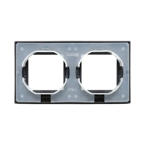 Рамка 2-м Эпика IP44 пластик черн. EKF UP1-FPB-02-44 фото 4