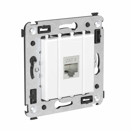 Розетка компьютерная 1-м СП Avanti "Белое облако" RJ45 кат.6 без шторок экранир. механизм DKC 4400793 фото 5