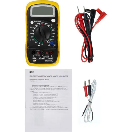 Мультиметр цифровой Master MAS838L IEK TMD-3L-838 фото 7