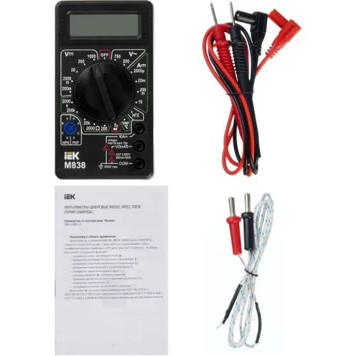 Мультиметр цифровой Universal M838 IEK TMD-2S-838 фото 6