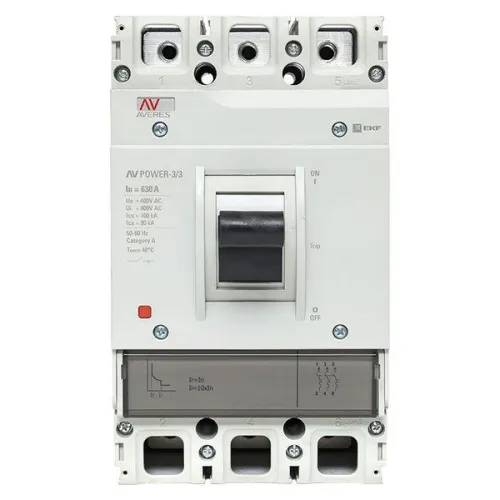 Выключатель автоматический 630А 100кА AV POWER-3/3 TR AVERES EKF mccb-33-630H-TR-av фото 4