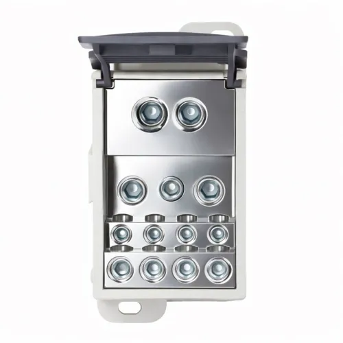 Блок распределительный винтовой зажим плоский 24х8 мм 2х35кв.мм 5х16кв.мм 4х10кв.мм DKC POD-500 фото 4