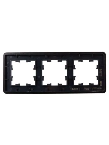 Рамка 3-м BRITE РУ-3-1-Бр метал. черн. RE IEK BR-M32-M-01-K02 фото 4