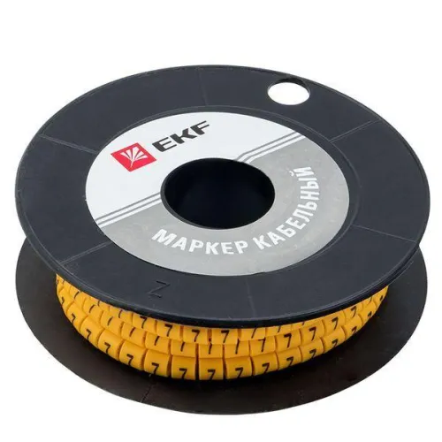 Маркер каб. 4.0кв.мм "7" (ЕС-2) (уп.500шт) EKF plc-KM-4-7 фото 2