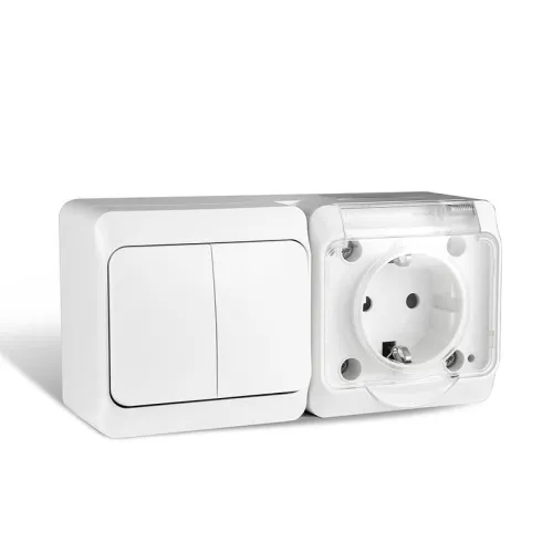 Блок ОП Nix (розетка 16А 250В с заземл. 2-кл. выкл. 10А) IP54 бел. TOKOV ELECTRIC TKE-NX-V2RZ-C01T-IP54 фото 5