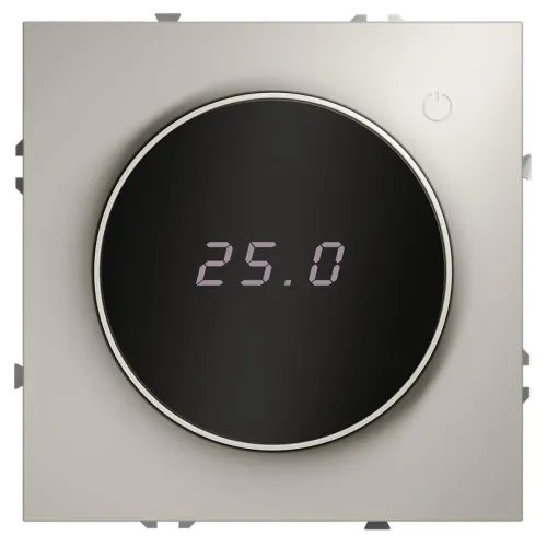 Терморегулятор электронный S70 с индикацией и датчиком для теплого пола механизм кашемир Voltum VLS070103