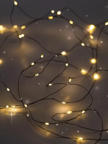 Гирлянда "Роса" DC-G06-120Y 120 microLED 12.1м. 8реж. 3хAA желт. ФАZА 5059634 фото 4