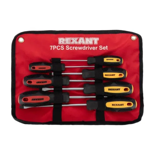 Набор отверток 7 предметов (крестовые и шлицевые) Rexant 12-4703 фото 2