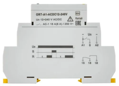 Реле задержки включения ORT 1 контакт 12-240В AC/DC IEK ORT-A1-ACDC12-240V фото 2