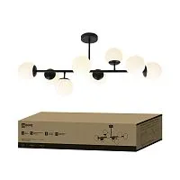 Светильник AURORA LUNA-8G9-BL 8xG9 потолочн. под лампу; плафоны матов./корпус черн. IN HOME 4690612062761