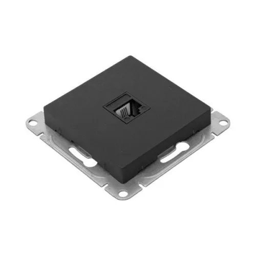 Розетка телефонная 1-м СП Эпика RJ11 механизм черн. EKF UP1-SOB-RJ11 фото 6