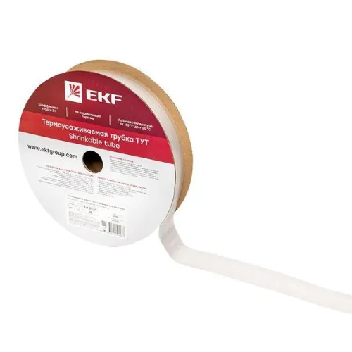 Трубка термоусадочная ТУТ 25/12.5 прозр. PROxima (уп.25м) EKF tut-25-tr фото 2