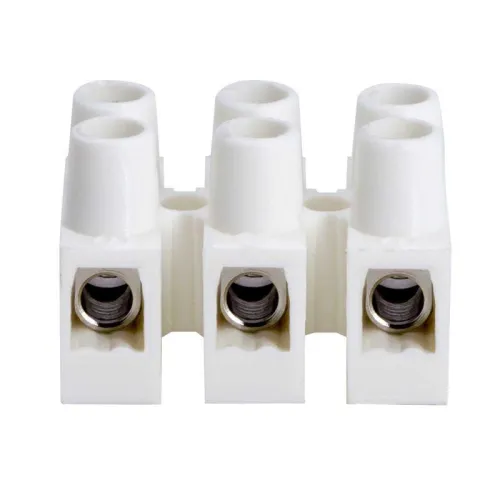 Колодка клеммная 3х4кв.мм 32А полипропилен 450В 85град.C бел. DKC 43303PL/B фото 2