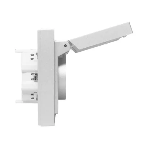 Розетка 2-м СП Эпика 16А IP44 с заземл. защ. шторки с рамкой с крышками механизм алюм. EKF UP1-SOA-211-44 фото 5