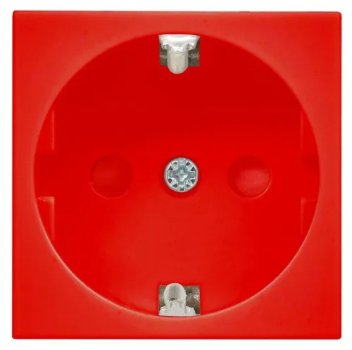 Розетка 1-м 2мод. РКС-20-32-П-К 45х45 с заземл. красн. PRIMER IEK CKK-40D-RSZK2-K04-K фото 2