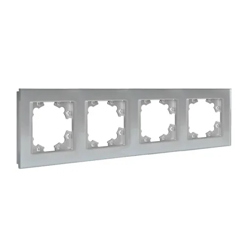 Рамка 4-м Афина стеклянная серебр. UNIVersal 2269 фото 3