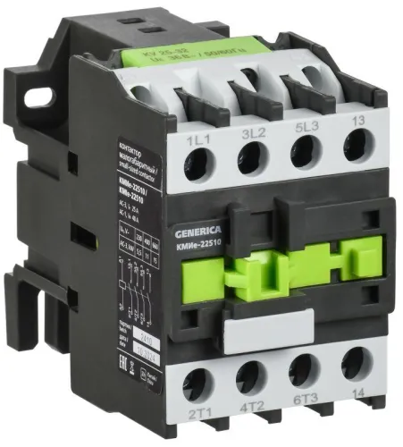 Контактор КМИе-22510 25А 24В/АС3 1НО GENERICA KKME21-025-024-10
