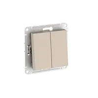 Переключатель 2-кл. AtlasDesign (сх. 6/2) 10AX быстрозажим. клем. механизм песочн. SE ATN001265S