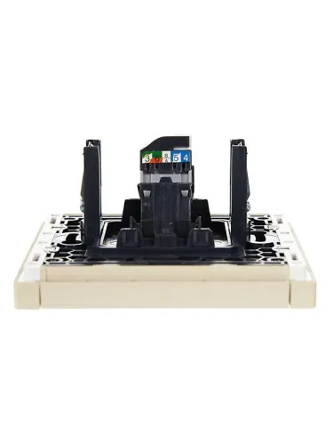 Розетка компьютерная RJ45 кат.5E FORTE&PIANO FP432 ваниль IEK FP-K10-1-K10 фото 4