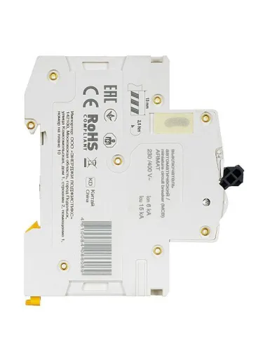 Выключатель автоматический модульный 1п D 6А M06N ARMAT IEK AR-M06N-1-D006 фото 5