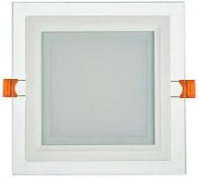 Светильник светодиодный ДВО 1624 12Вт 4000К IP20 встраив. со стекл. квадр. IEK LDVO0-1624-12-4000-K01