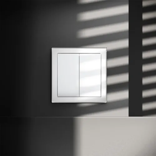 Выключатель 2-кл. СП S70 10А механизм бел. глянцевый Voltum VLS020101 фото 3