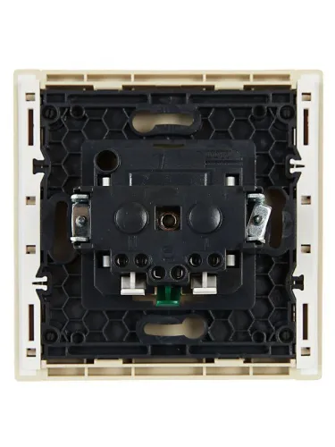 Розетка СП FORTE&PIANO FP414 16А с заземл. без защ. шторок безвинт. крепл. ваниль IEK FP-R11-16-1-K10 фото 5