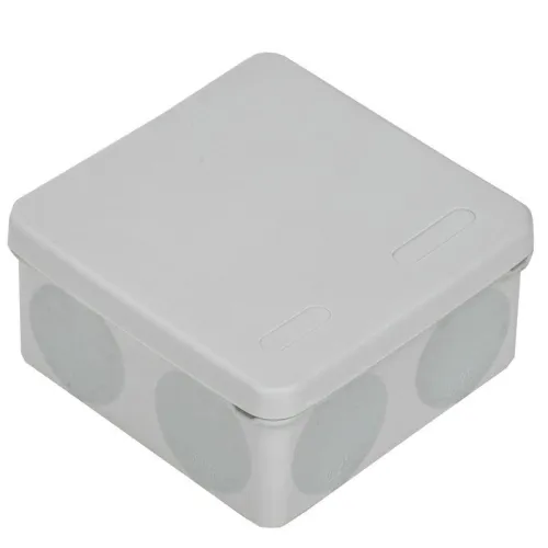 Коробка распаячная ОП КМ42455 100х100х50мм IP67 8 вводов сер. IEK UKO21-100-100-050-K41-66 фото 3