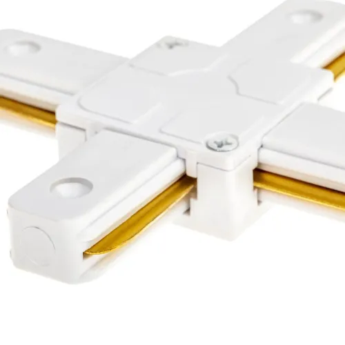 Коннектор трековый для соединения шинопровода Х-образн. жесткий ARTLINE пластик/медь бел. Ritter 59749 4 фото 4