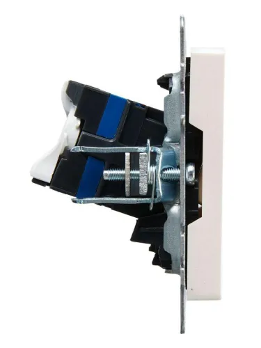 Розетка компьютерная двойн. СП RJ45 кат.6 BRITE РК11-2-БрЖ механизм жемчуж. IEK BR-K20-2-K36 фото 6