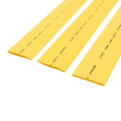 Трубка термоусадочная ТУТ нг 40.0/20.0 желт. 1м Rexant 24-0002 фото 3