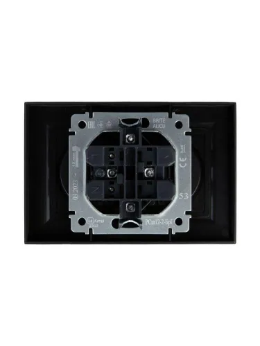 Розетка 2-м СП BRITE РСш12-2-БрГ 10А в сборе без заземл. защ. шторки графит IEK BR-R23-10-K53-F фото 4