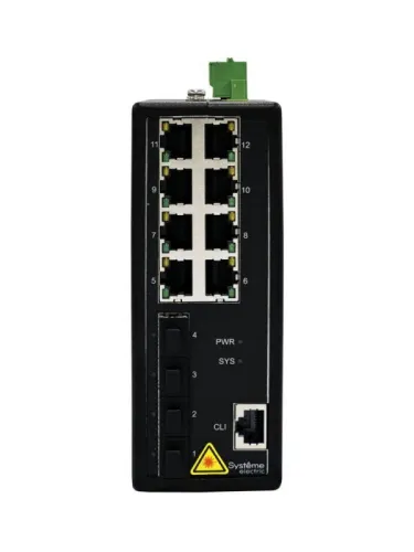 Коммутатор промышленный управляемый Ethernet L2+ 8х10/100/1000BaseT 4х1000BaseX SFP SE NSETM212T08X04B фото 2