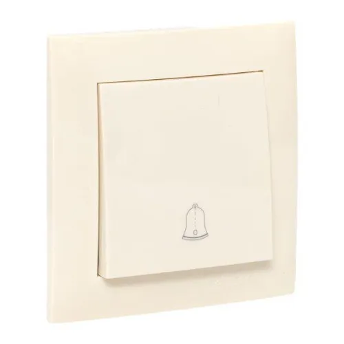 Кнопка звонка 1-кл. СП Валенсия 10А IP20 крем. PROxima EKF EWV10-026-20 фото 3