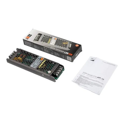 Блок питания для светодиодной ленты 150Вт 12.5А 12В IP20 BSPS метал. JazzWay 3329235A фото 8