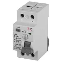 Выключатель дифференциального тока (УЗО) 2п 40А 30мА тип А электромех. ВД1-63 PRO VD2EM40A30 ЭРА Б0061769