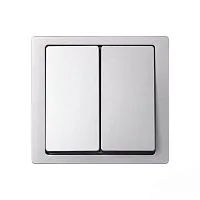 Клавиша для 2-кл. выкл. Merten D-Life SD нерж. сталь SchE MTN3400-6036