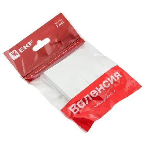 Панель лицевая Валенсия для 2-кл. выключателя проходного 10А жемчуж. PROxima EKF ESV10-L-027-50 фото 2