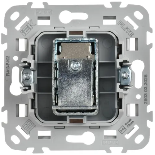 Розетка телевизионная проходная СП FLITE РТВм-1-1-2-ФлЧ тип M экранир. механизм черн. IEK FI-A13-P-K02 фото 2