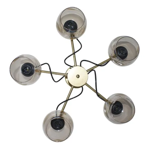 Светильник "Мирра" 151 (плафон 8268) НСБ 01-5х60-165 Е27 (ИМ) потолочный зол. Элетех 1005405272 фото 2