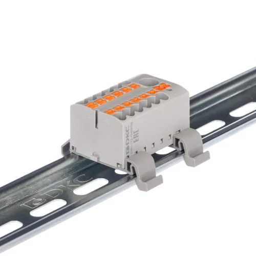 Блок распределительный зажим push-in 1 ввод 6кв.мм 12 точек подключения 25кв.мм красн. DKC DTP1-112-104SPUR фото 3