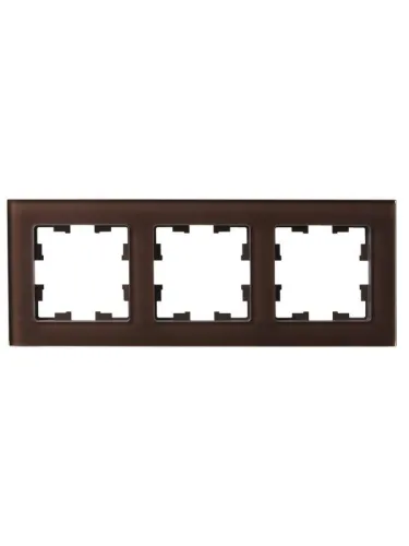 Рамка 3-м BRITE РУ-3-2-БрТБ стекло темн. бронза IEK BR-M32-G-K45 фото 5