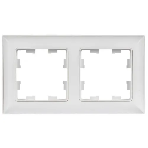 Рамка 2-м BRITE РУ-2-БрАБ арктич. бел./бел. IEK BR-M22-12-K91 фото 2