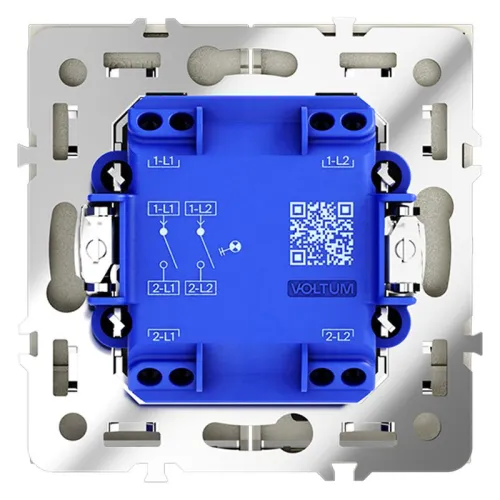 Выключатель 2-кл. СП S70 10А с подсветкой механизм сталь Voltum VLS020205 фото 4