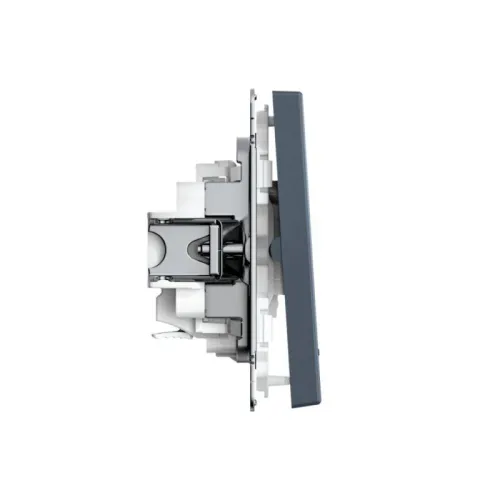 Выключатель 2-кл. ArtGallery (сх. 5а) 10AX с подсветкой быстрозажим. клем. механизм грифель SE GAL000753S фото 3