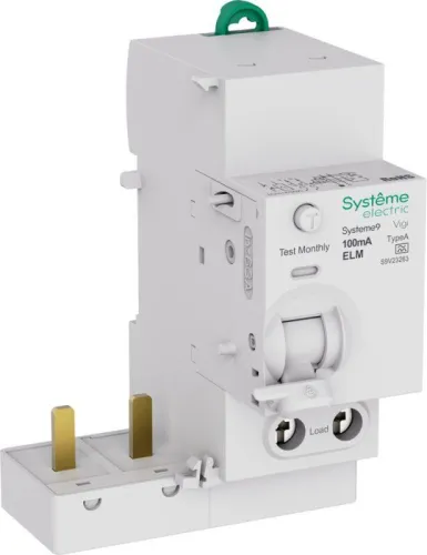Блок дифференциального тока 2п 63А 100мА тип A Systeme9 230В SE S9V23263