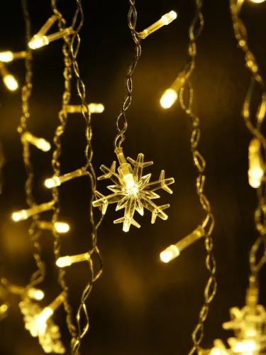 Гирлянда "Бахрома" DICLD-100WW-C 100 теплых бел. светодиодов 1.7х0.5м с насадками SHLights 4690601047205 фото 7