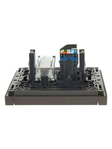 Розетка 2-м TV+RJ45 кат.6 FORTE&PIANO FP337 сер. IEK FP-AK20-2-K03 фото 5