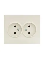Розетка 2-м СП VESNA без заземл. ПБТ кремов. LEZARD 742-0300-128B