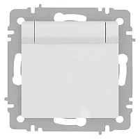 Розетка Accent 6-203-01М 2P+E Schuko с крышкой 16А-250В IP20 СУ бел. матов. Intro Б0063713